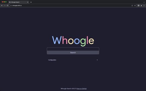 Whoogle on desktop!