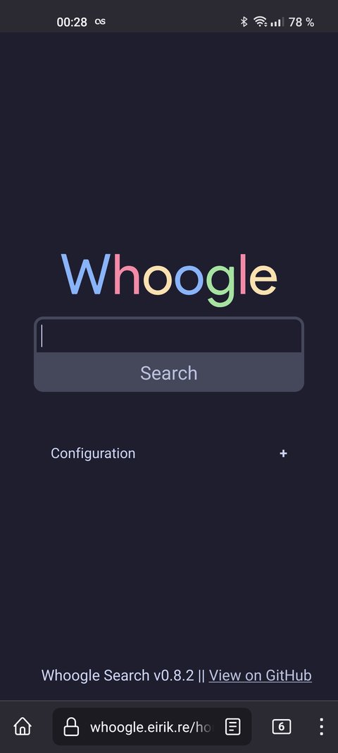 Whoogle on mobile!